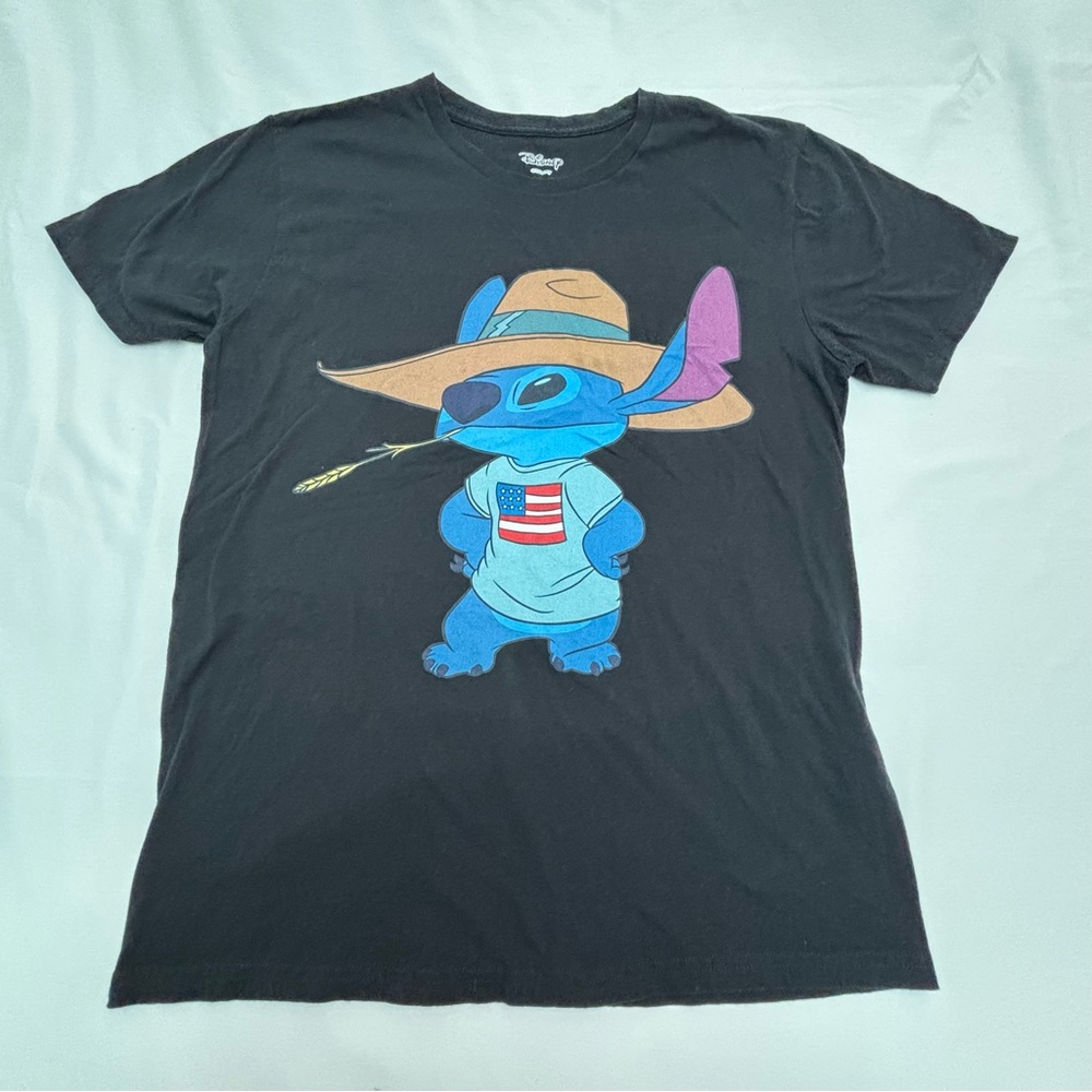 Disney Stitch Black Short Sleeve Tee